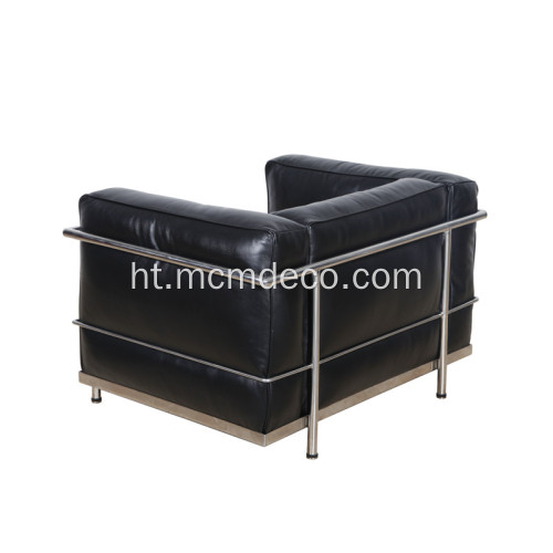 LC3 Grand Modele Leather Single Sofa